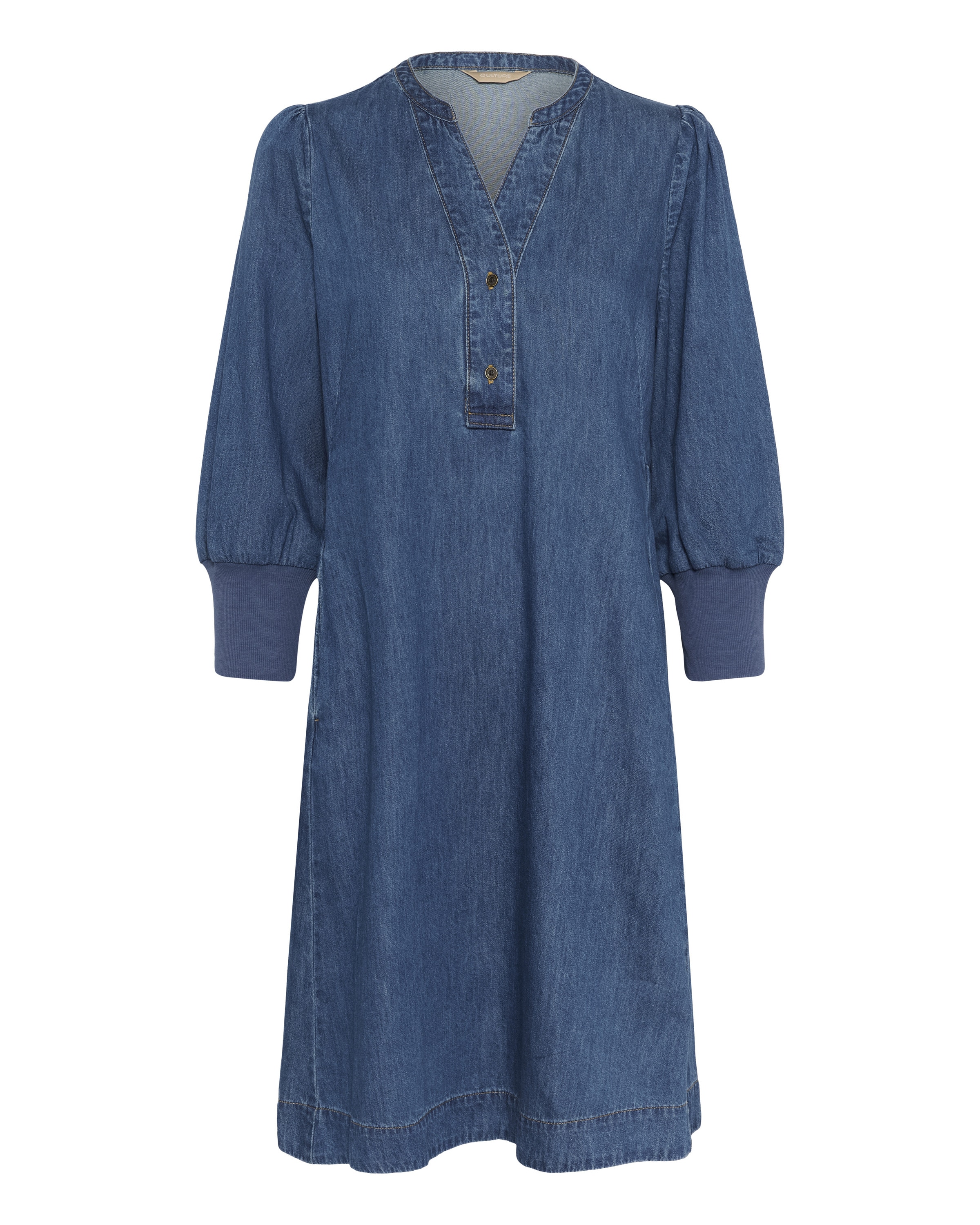 CULTURE Jurk 'Arpa' in Blauw: voorkant