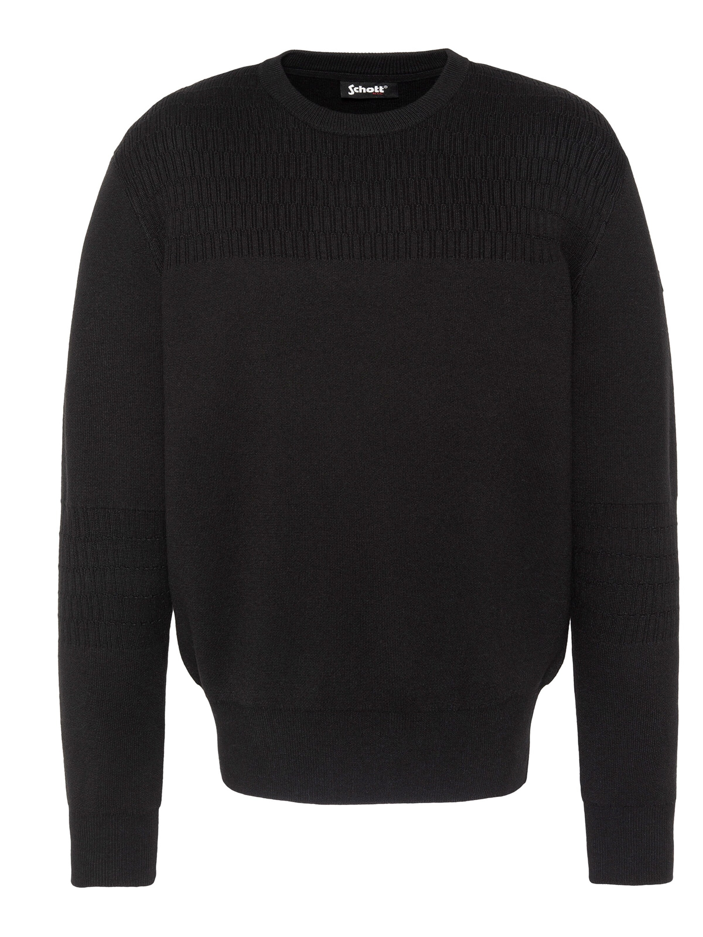 Pull-over Schott NYC en noir : devant