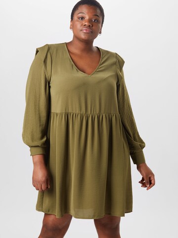 PIECES Curve Dress 'Dorthy' in Green: front