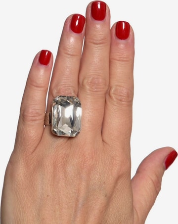 Anello 'Celeste anello in argento con cristallo Swarovski' di Addicted2 in argento: frontale