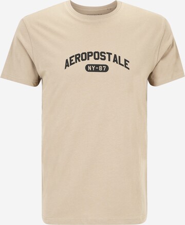 T-Shirt AÉROPOSTALE en beige : devant