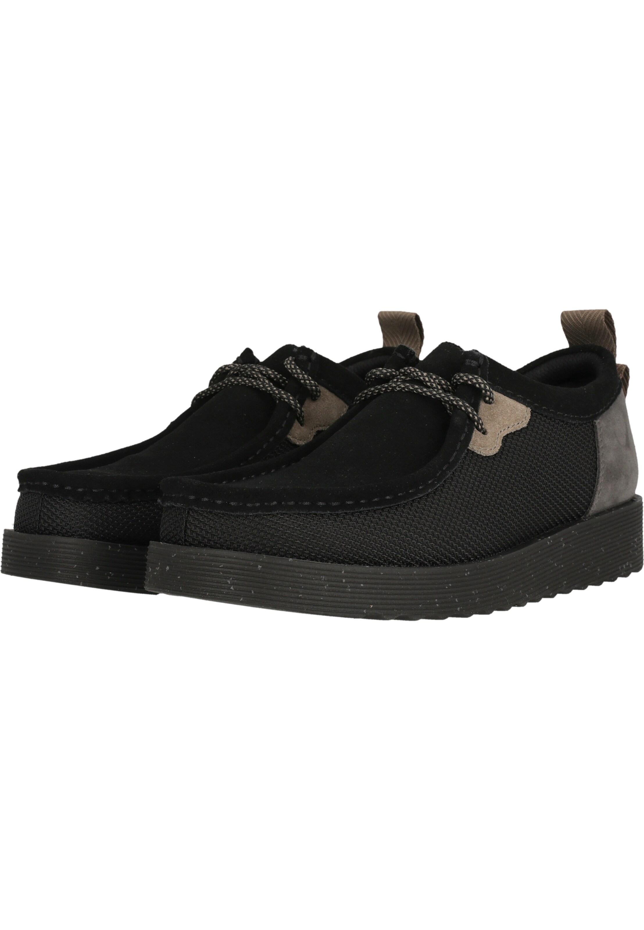 CLARKS Veterschoen 'Wallabee' in Zwart