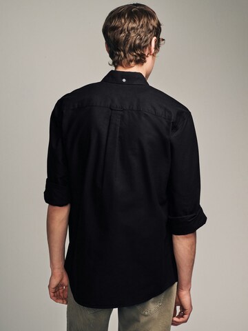 Next Slim fit Button Up Shirt in Black