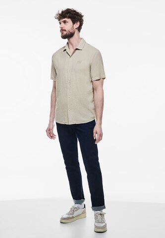 Street One MEN Regular Fit Hemd in Beige