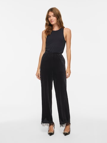 VILA Wide leg Pants 'VIALINDRA' in Black