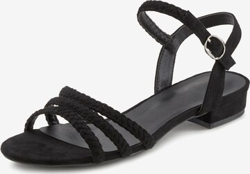 LASCANA Strap Sandals in Black: front