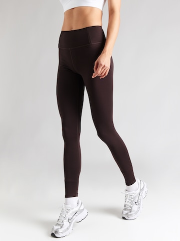 Girlfriend Collective - Skinny Pantalón deportivo 'FLOAT' en marrón: frente