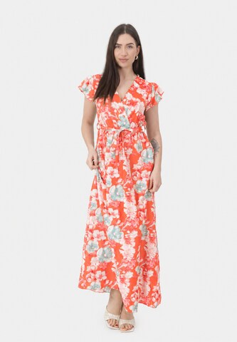 Robe Elara en orange : devant