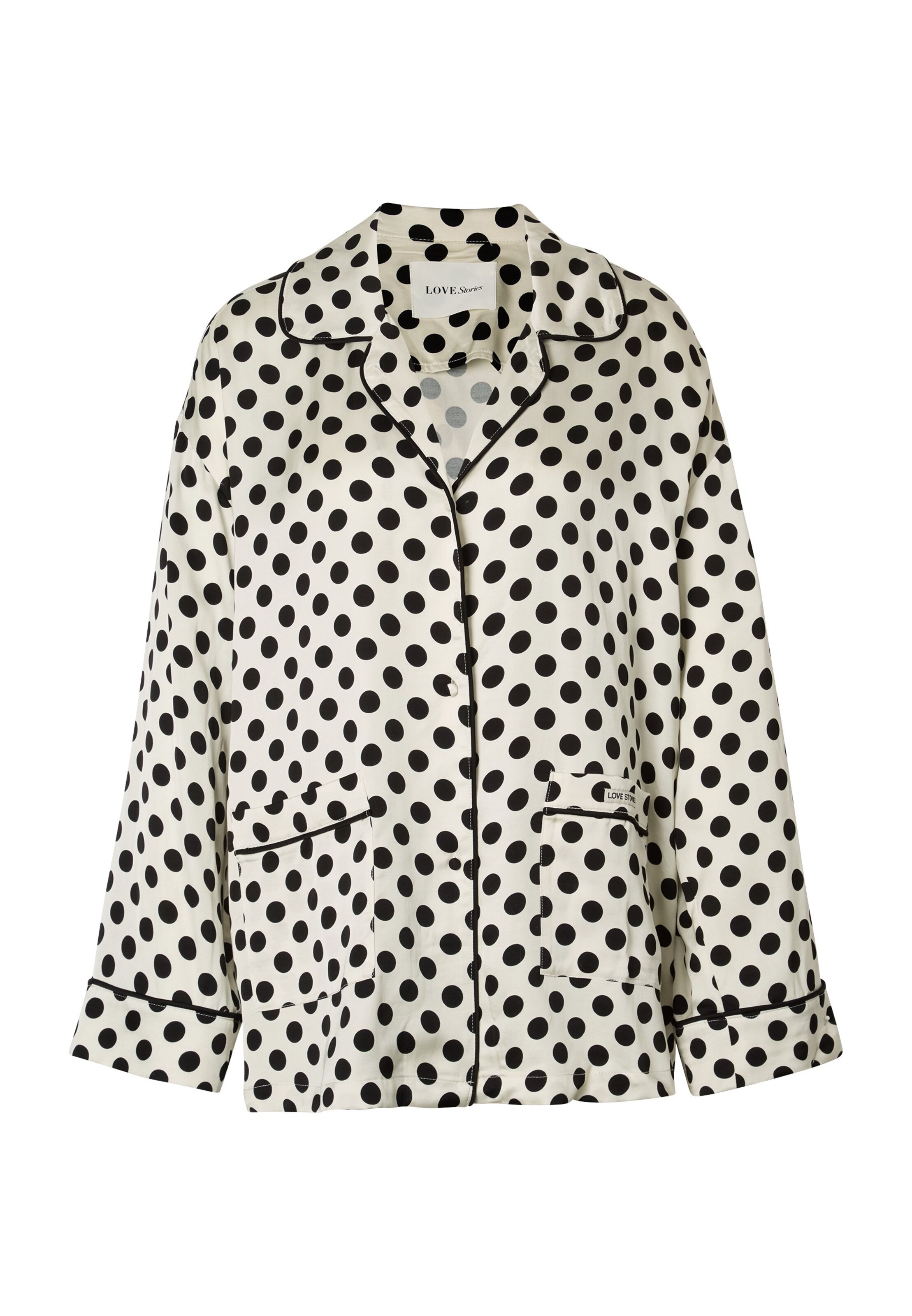 Camicia da notte 'Cedric' di LOVE Stories in bianco: frontale