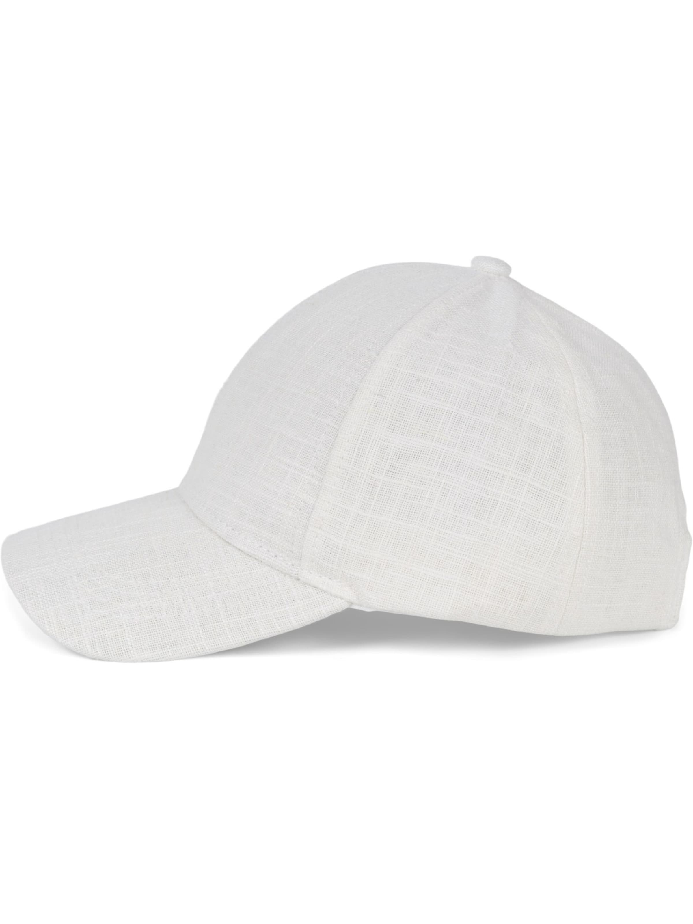 styleBREAKER Cap 'Leinen Baseball Cap' in White