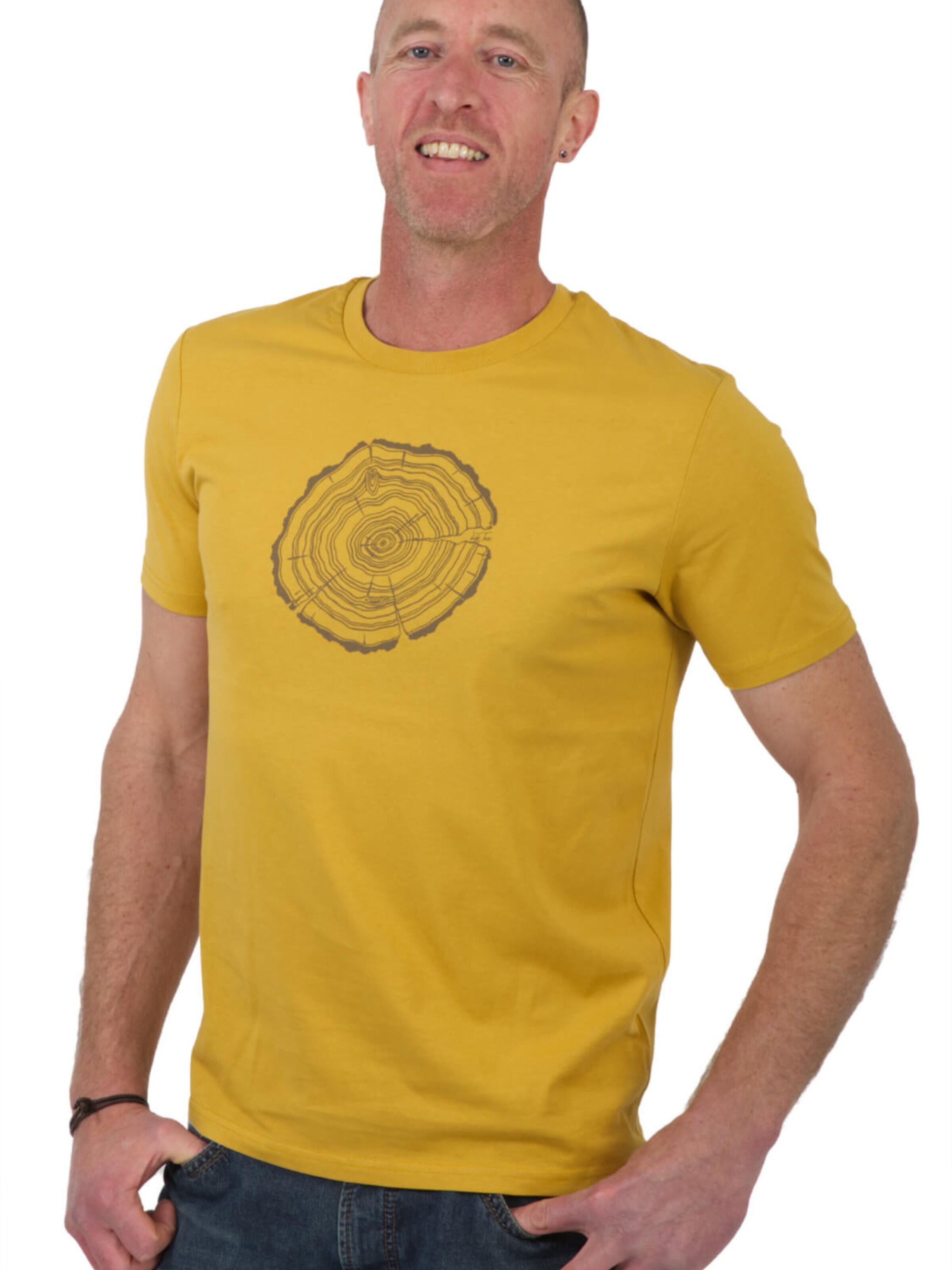 Life-Tree Shirt 'Fairwear Organic Treeslice' in Brown: front