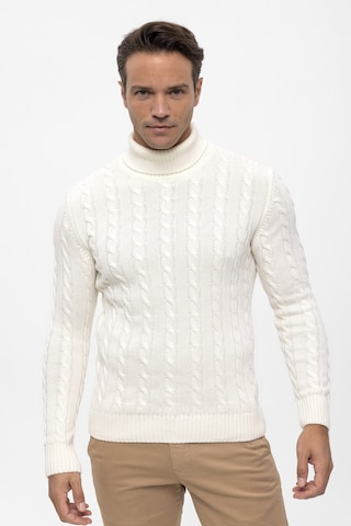Pull-over Felix Hardy en blanc : devant