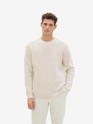 TOM TAILOR Sweater in Beige: front