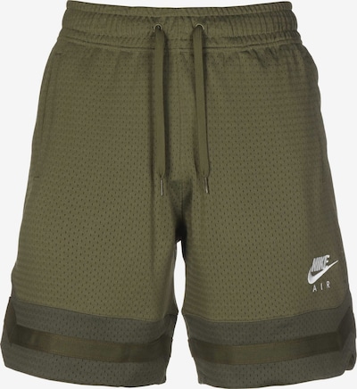 NIKE Sporthose 'Air Mesh' in oliv / dunkelgrün / weiß, Produktansicht