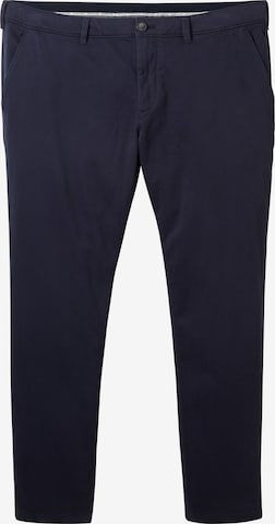 TOM TAILOR Men + - Regular Calças chino 'Thermolite®' em azul: frente