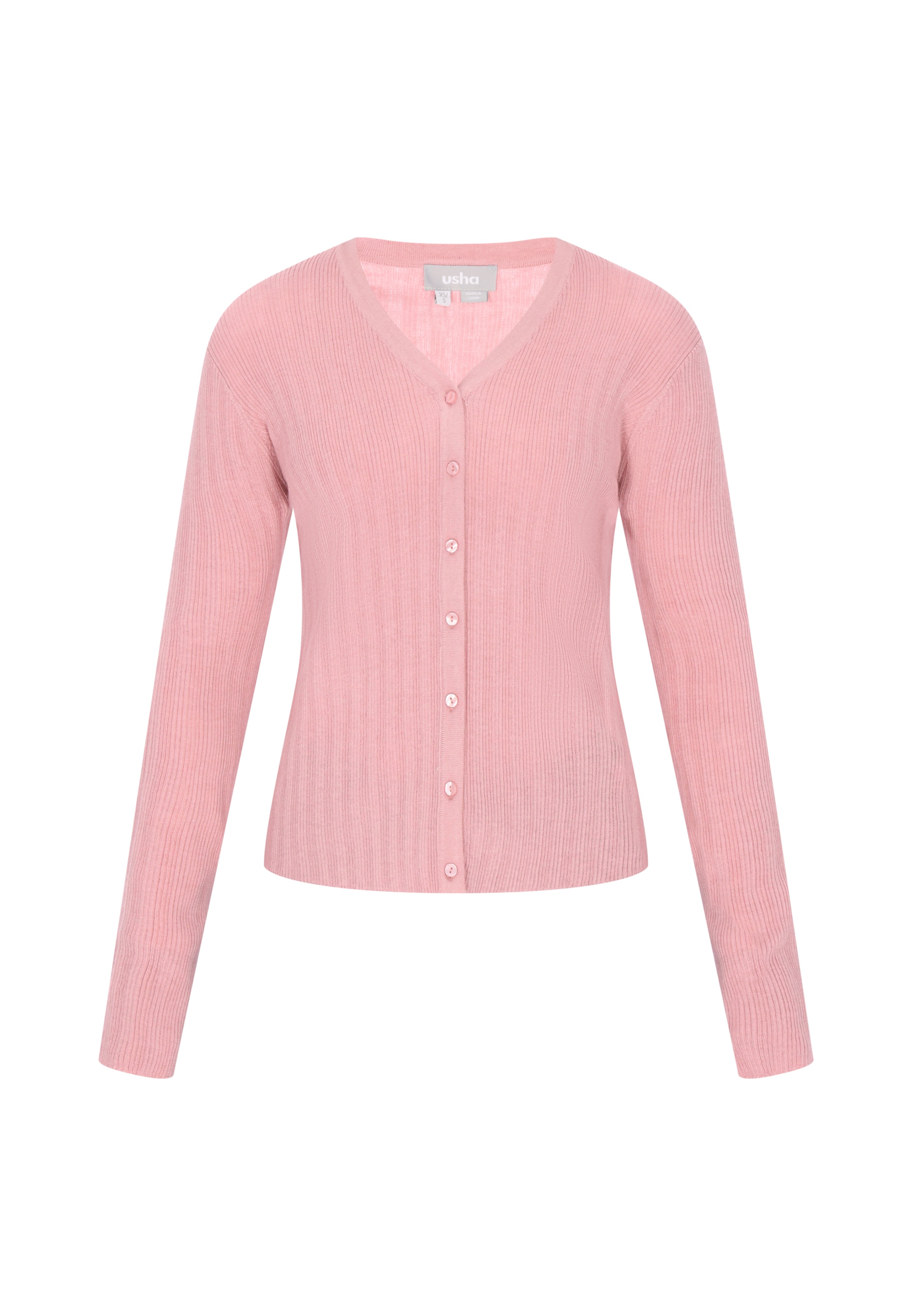 Usha Knit Cardigan in Pink: front