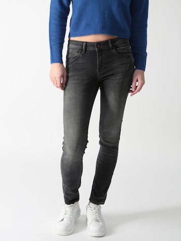 Miracle of Denim Slimfit Jeans 'Misty' in Zwart: voorkant