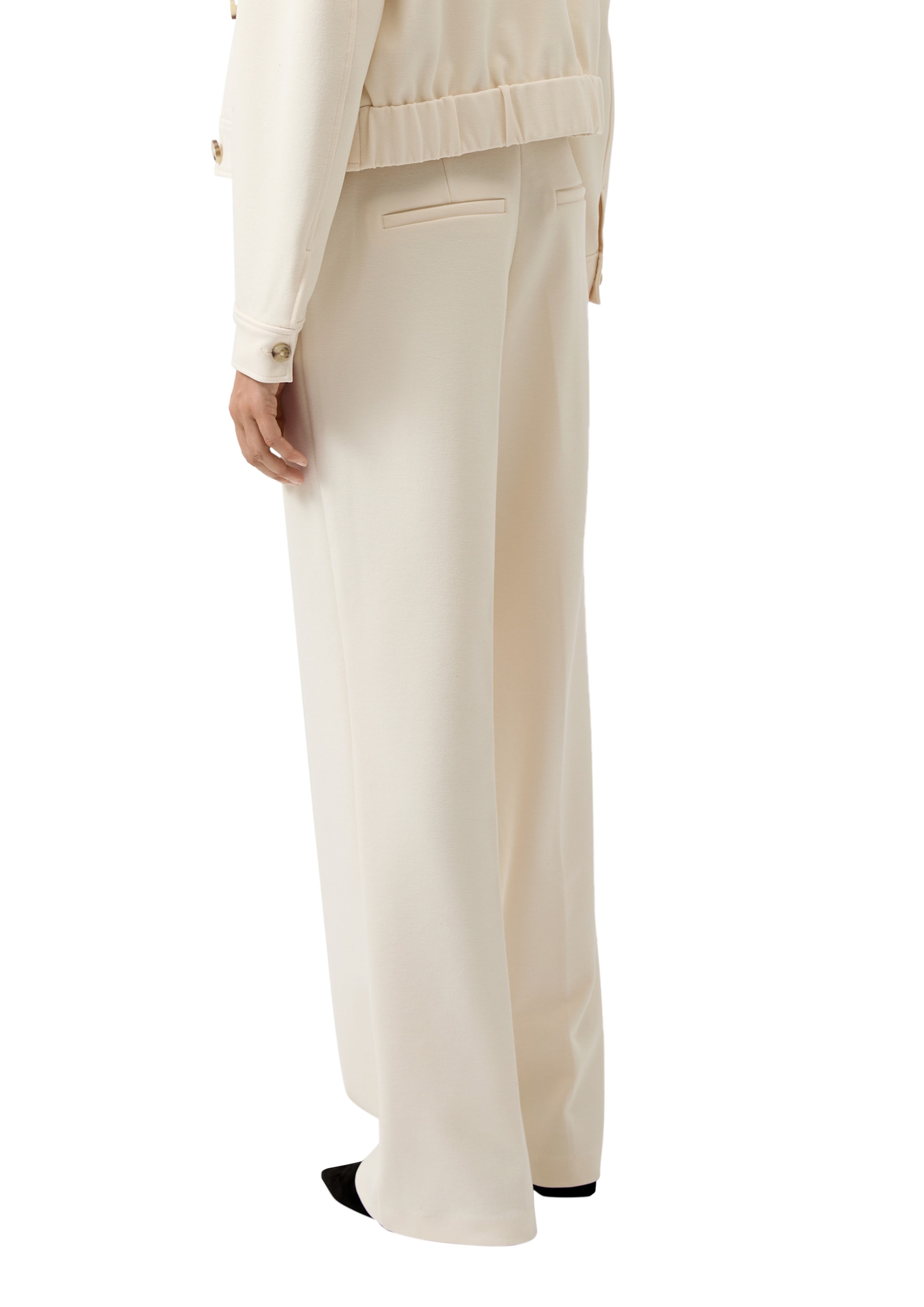 Wide Leg Pantalon à plis s.Oliver en beige