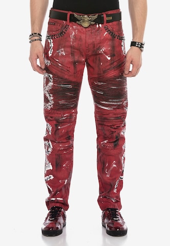 CIPO & BAXX Loose fit Jeans 'CB STRANGE' in Red: front