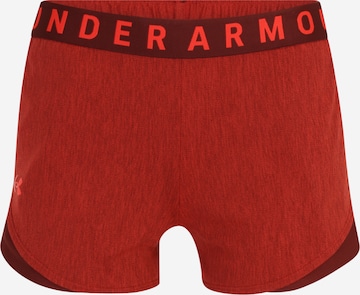 UNDER ARMOUR Workout Pants 'Play Up' in Red: front