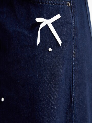 IT'S BASIC Wide leg Jeans 'Palazzo Mid Rise Jeans - Deep Sea' in Blauw