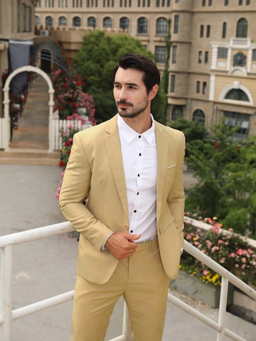 Youthup Slim fit Suit Jacket in Brown