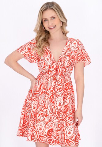 Robe usha FESTIVAL en orange : devant