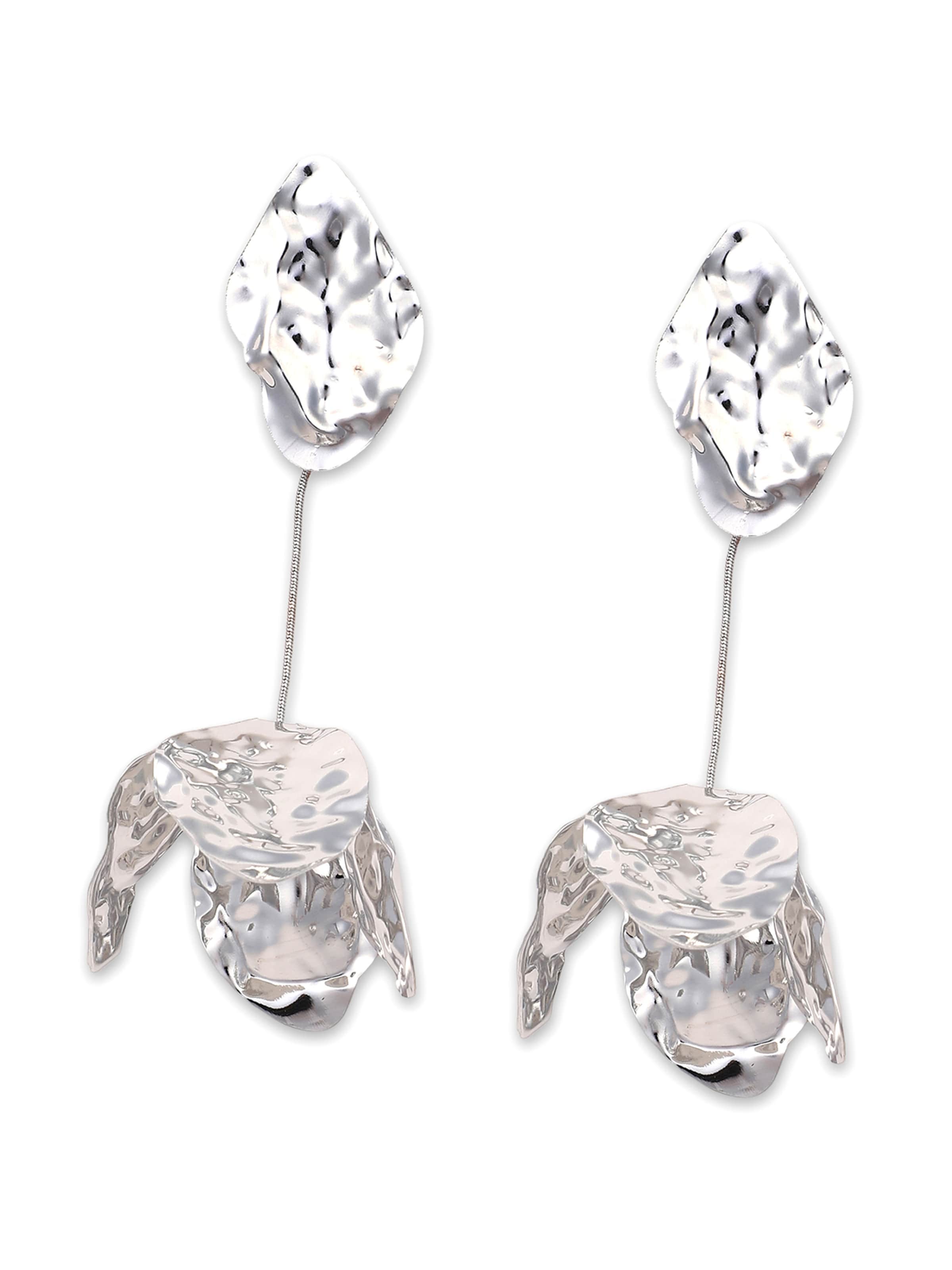 SOHI Uhani 'Tessie' | srebrna barva: sprednja stran