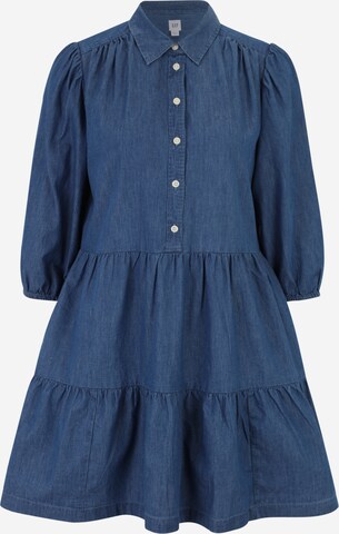 Abito camicia di Gap Petite in blu: frontale