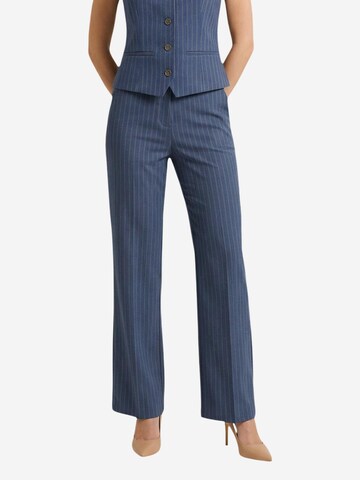 I AM Wide leg Trousers with creases 'Pantaloni Gessati 95108' in Blue
