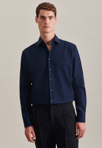 Coupe regular Chemise business SEIDENSTICKER en bleu : devant