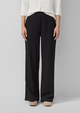 Wide Leg Pantalon s.Oliver en noir : devant