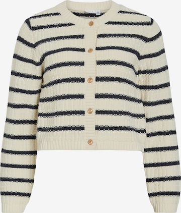 VILA Плетена жилетка 'VITrut' в бяло: отпред