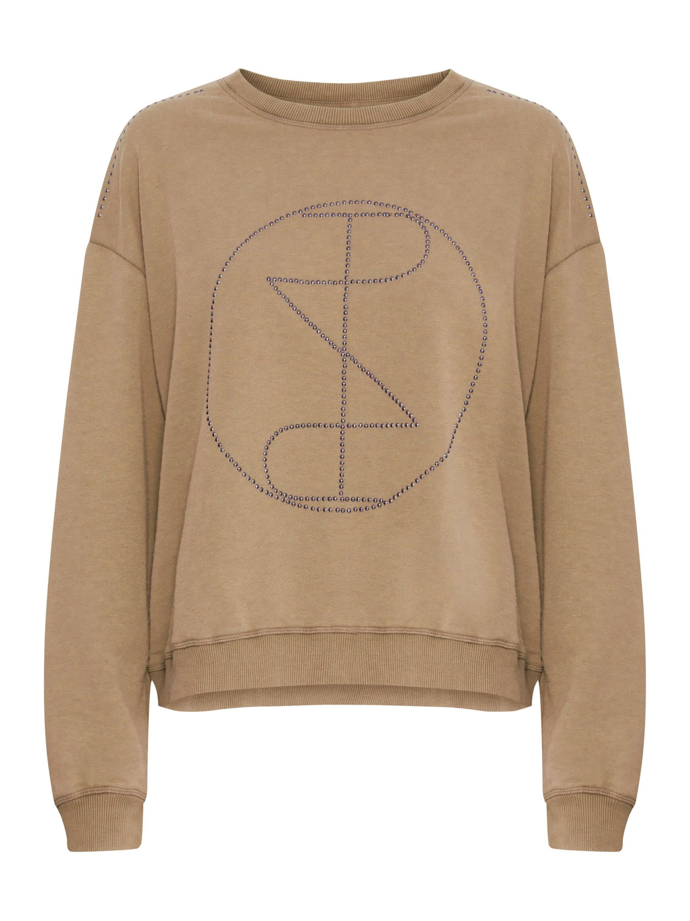 Sweat-shirt 'Mallie' PULZ Jeans en marron : devant