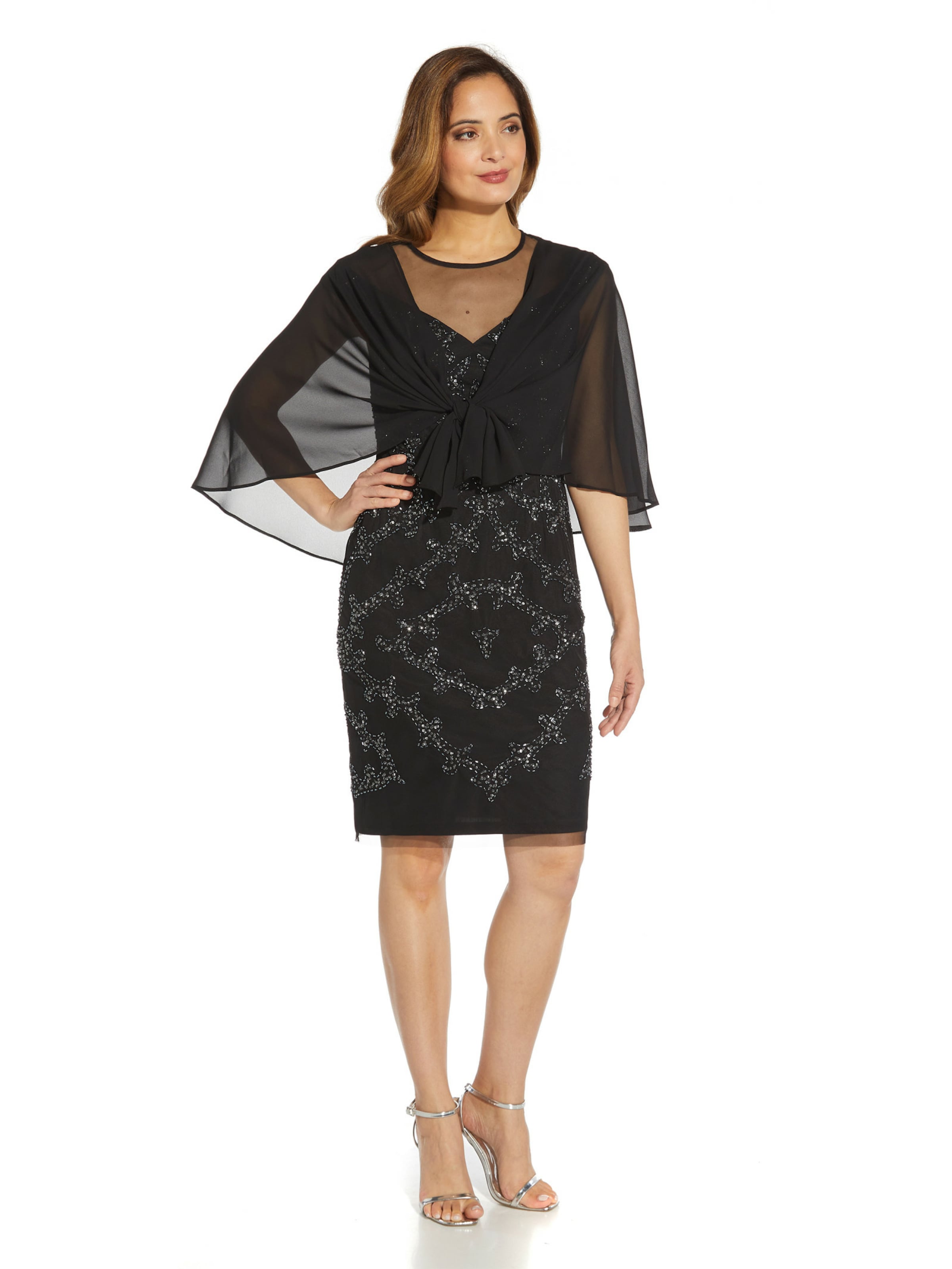 Adrianna Papell Cape in Black