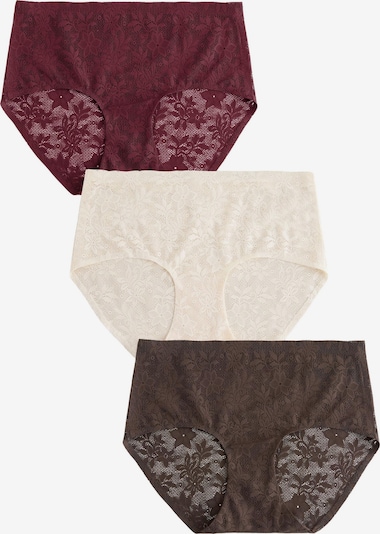 Next Alushousut värissä tummanruskea / burgundin punainen / valkoinen, Tuotenäkymä