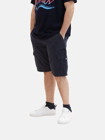 TOM TAILOR Men + Regular Shorts in Blau: predná strana