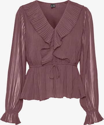 Camicia da donna 'VMDora' di VERO MODA in marrone: frontale