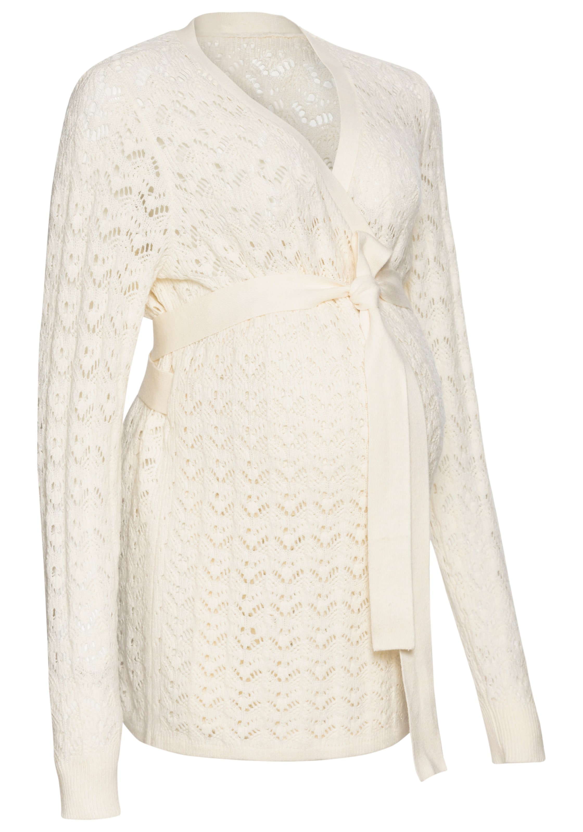 Neun Monate Knit Cardigan in White: front