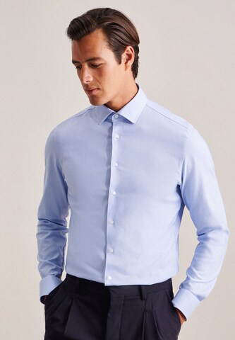 SEIDENSTICKER Slim Fit Hemd in Blau: Vorderseite