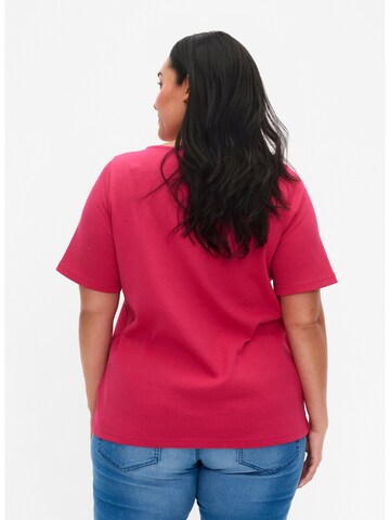 Zizzi Shirt 'EATHENA' in Roze