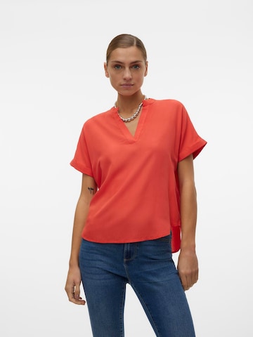 VERO MODA Bluse 'BEAUTY' i rød: forside