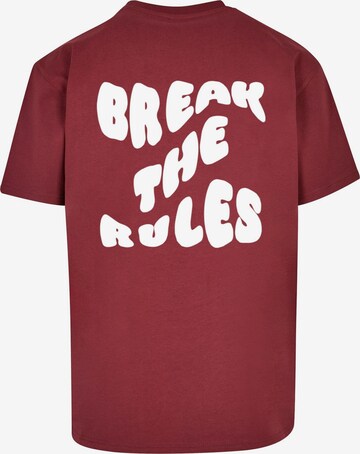 T-Shirt 'Break The Rules' Merchcode en rouge