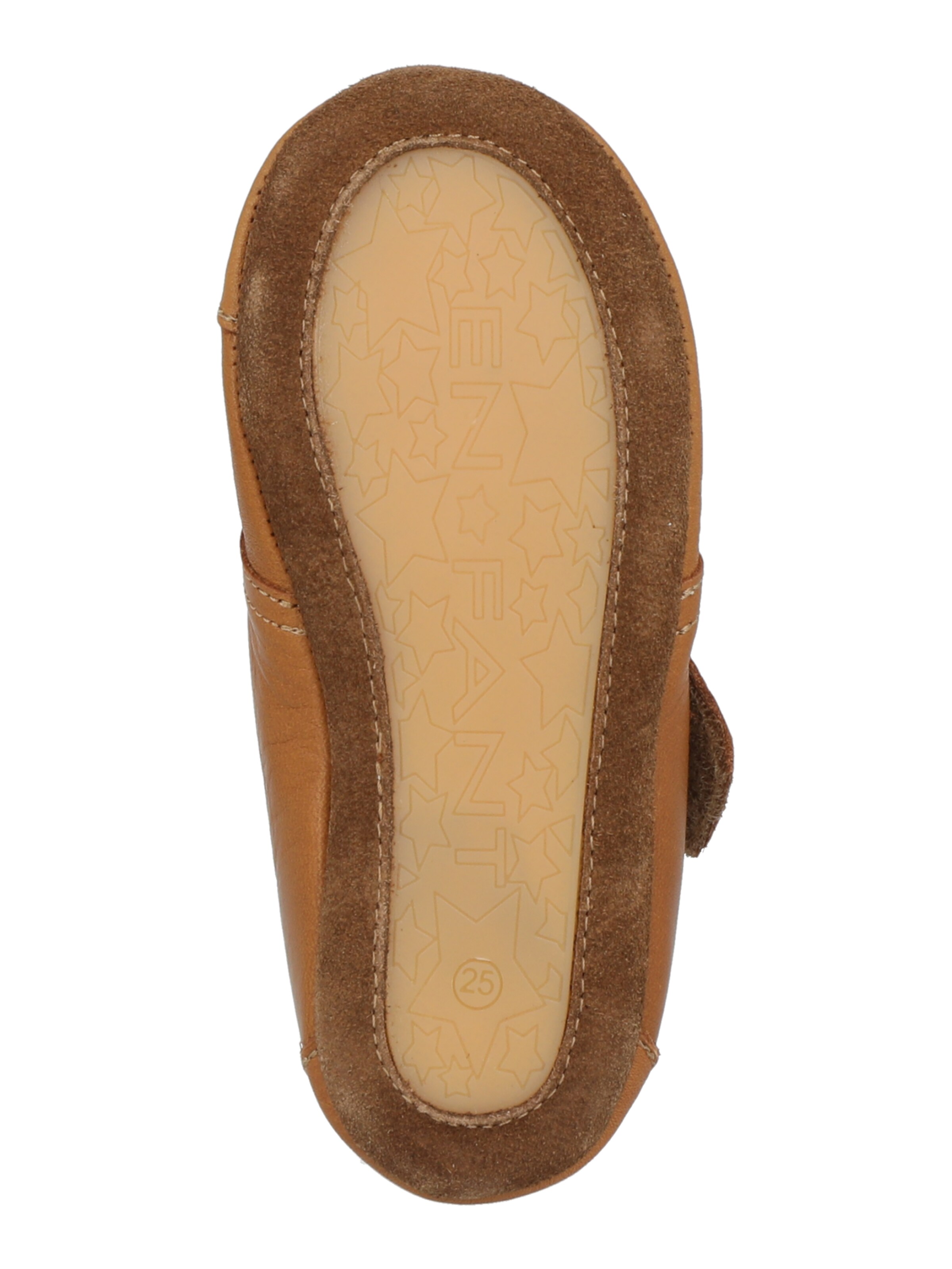 EN FANT Sko til de første spæde skridt i brun