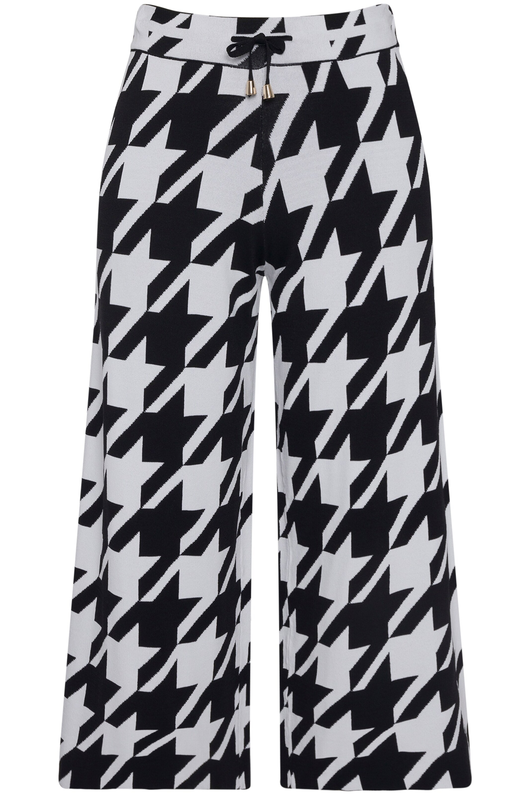 Ulla Popken Wide Leg Hose in Schwarz: Vorderseite