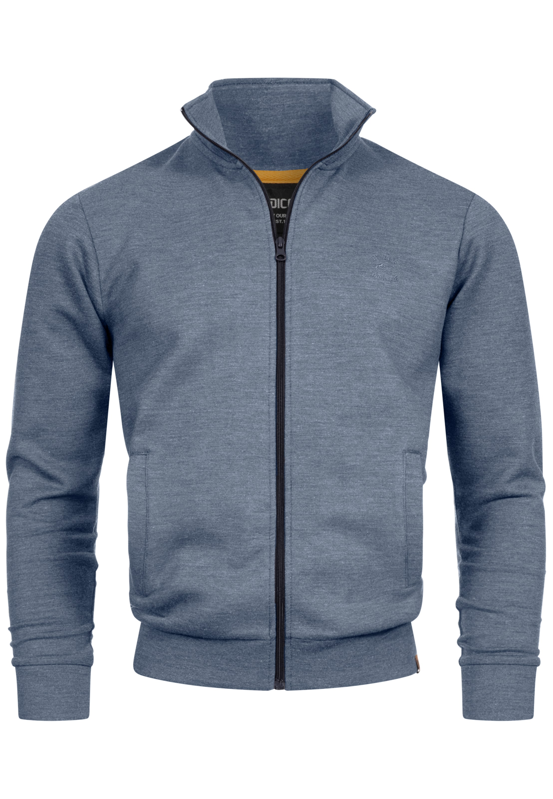 INDICODE JEANS Sweatjacke 'Sharpis' in Blau: Vorderseite