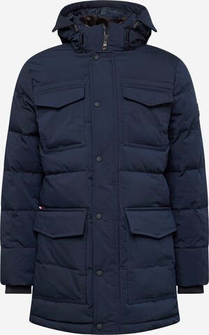 TOMMY HILFIGER Winterjas 'Utility Rockie' in Blauw: voorkant