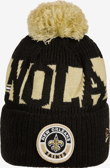 NEW ERA Mütze 'NFL New Orleans Saints Cold Weather Sport Knit' in beige / schwarz / weiß, Produktansicht