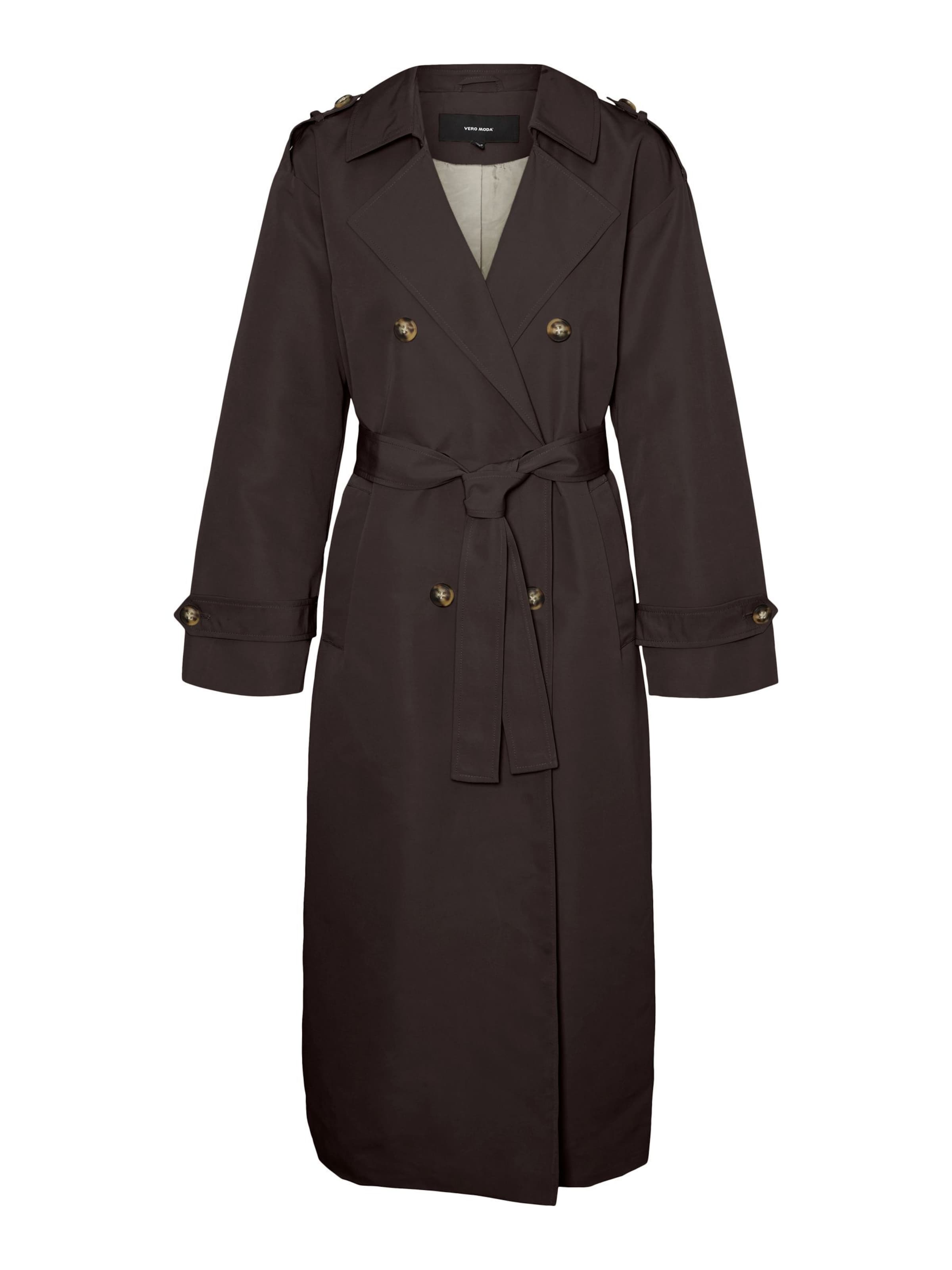 Vero Moda Curve - Abrigo de entretiempo 'VMCChloe' en marrón: frente