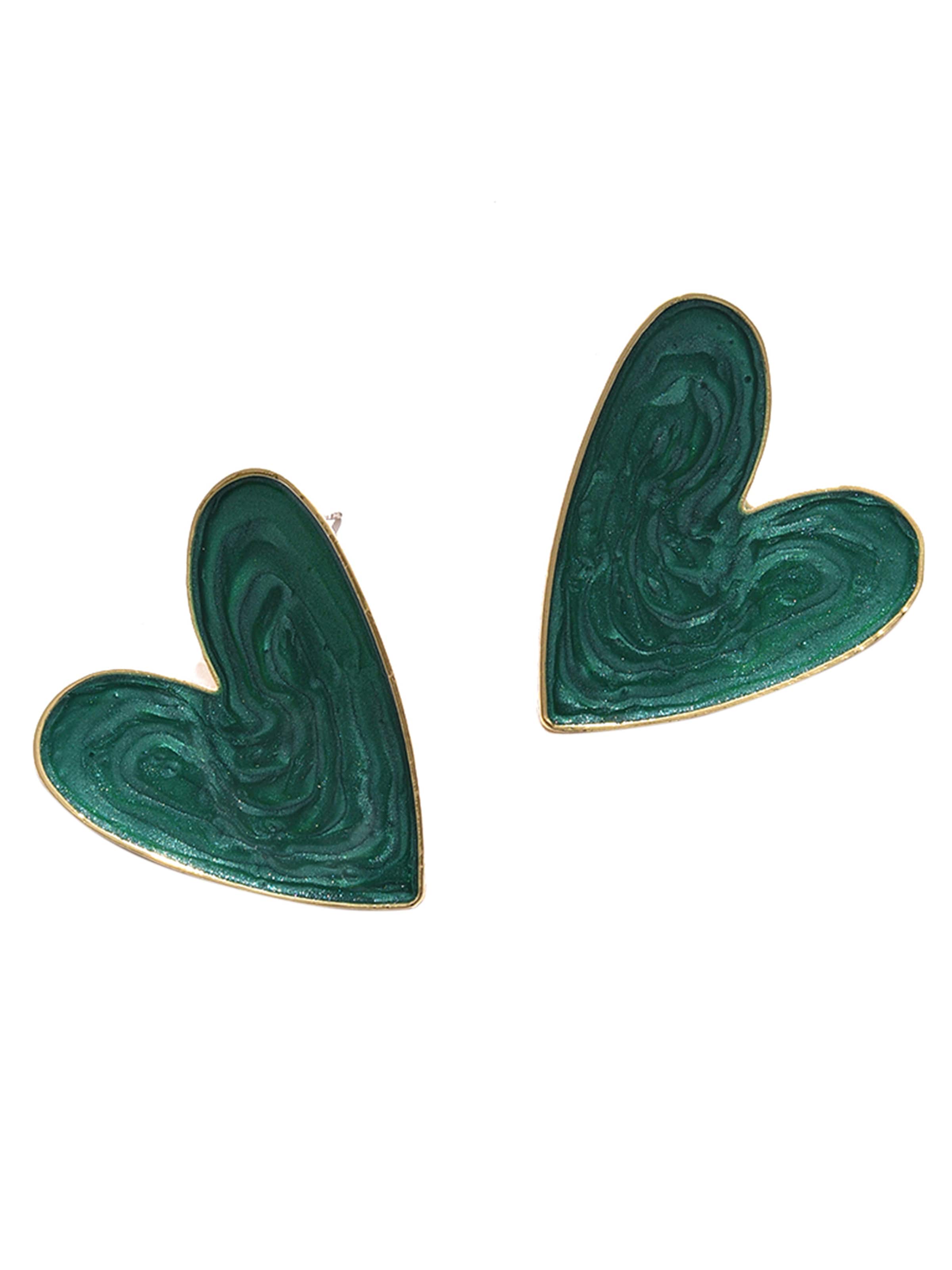 SOHI Náušnice 'Zephyra' - Zelená: predná strana